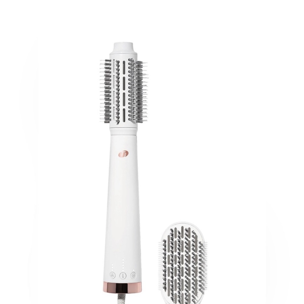 T3 White and Rose Gold Hot Air Round Brush Styler